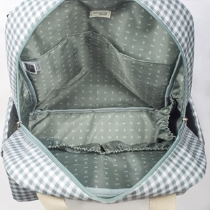 Sac à dos à langer i love vichy vert