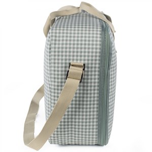 Valise de maternité i love vichy vert