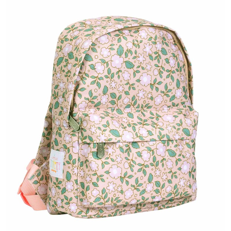 Sac à dos bébé fleurs rose