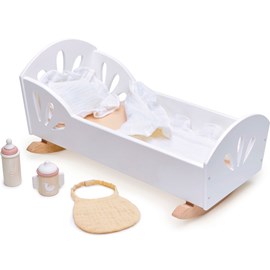 Lit de poupée à bascule cygne