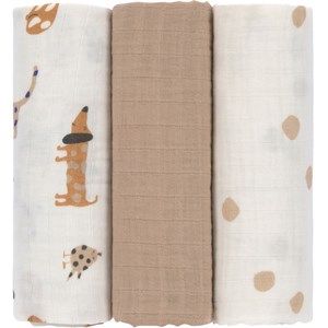 Lot de 3 langes en coton bio little mateys (85 x 85 cm)