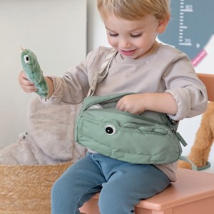 Sac banane matelassé enfant croco rose