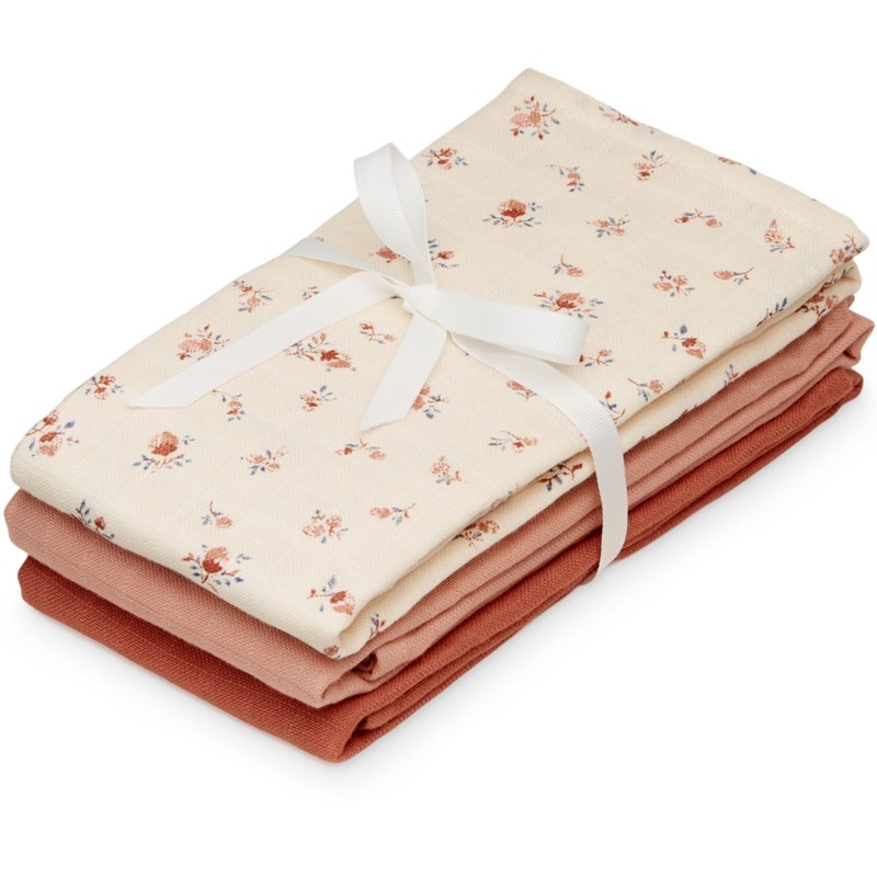 Lot de 3 langes en mousseline berries