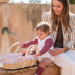 Couffin en osier pour poupée