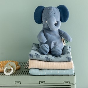 Maxi lange en mousseline enchanting elephant (110 x 110 cm)