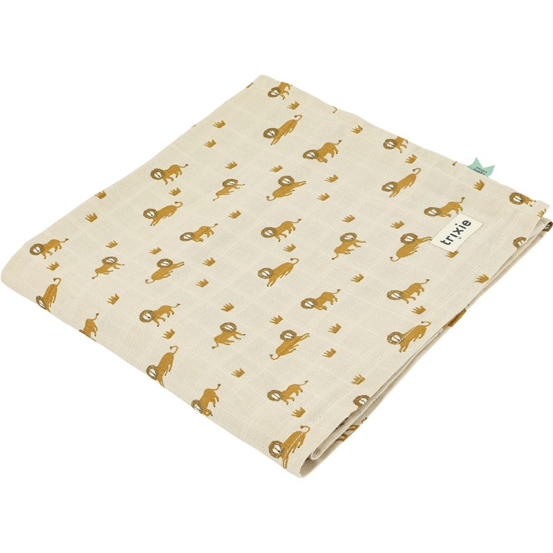 Maxi lange en mousseline lively lion (110 x 110 cm)