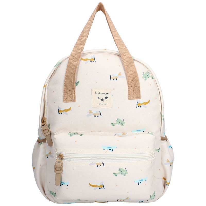 Sac à dos enfant à anses avions écru (36 cm)