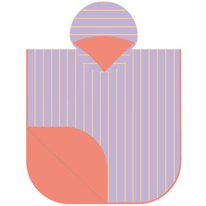 Poncho de plage lavande (60 x 60 cm)
