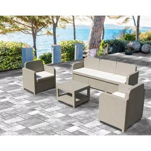 Ensemble jardin ramo 5 places Beige
