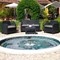 Salon jardin 4 places elphame rotin Noir