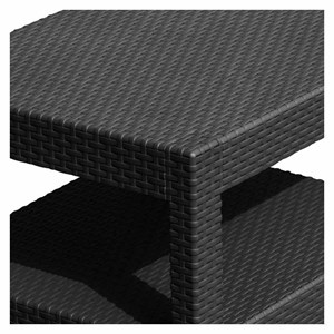 Salon jardin 4 places elphame rotin Noir