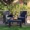 Ensemble jardin nirvana 2 fauteuils Noir