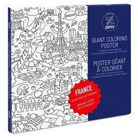 Omy poster à colorier  france - moment