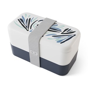 Lunch box rectangle 2x500ml bleu nordic