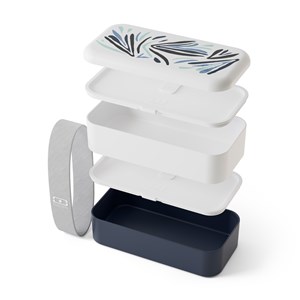 Lunch box rectangle 2x500ml bleu nordic