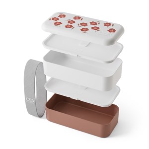 Lunch box rectangle 2x500ml rose poppy