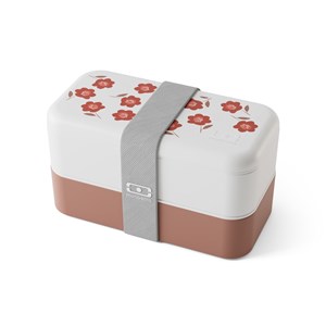 Lunch box rectangle 2x500ml rose poppy