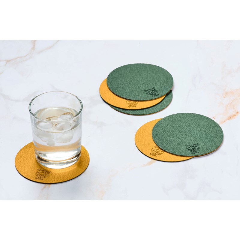 Sous-verre - réversible - cuir recyclé