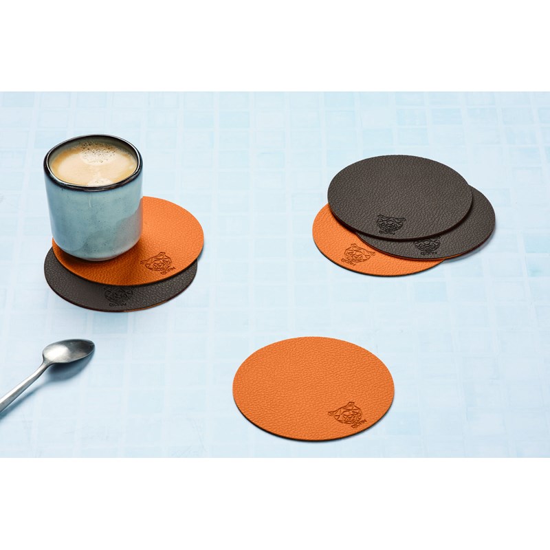 Sous-verre - réversible - cuir recyclé