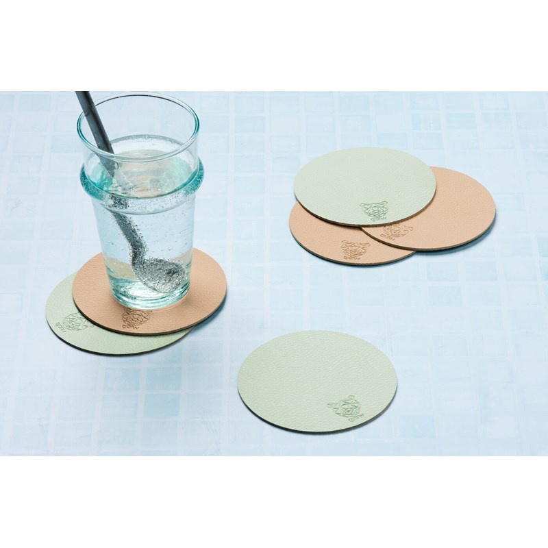 Sous-verre - réversible - cuir recyclé