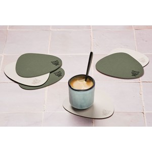 Sous-verre - réversible - cuir recyclé