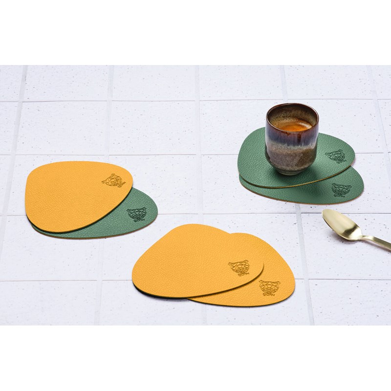 Sous-verre - réversible - cuir recyclé