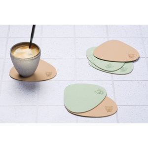 Sous-verre - réversible - cuir recyclé