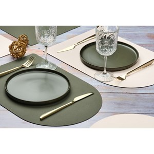 Set de table réversible - cuir recyclé