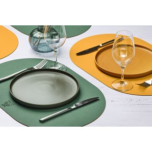 Set de table réversible - cuir recyclé