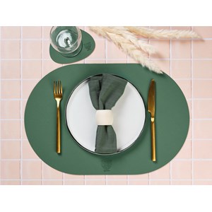 Set de table réversible - cuir recyclé