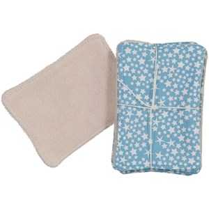 Lot de 5 lingettes lavables bleues