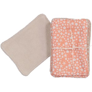 Lot de 5 lingettes lavables corail