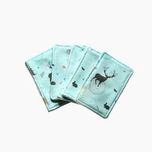Lot de 5 lingettes lavables lior bleu
