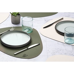 Set de table réversible - cuir recyclé