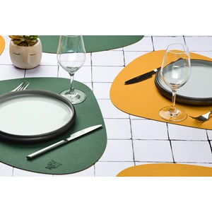 Set de table réversible - cuir recyclé