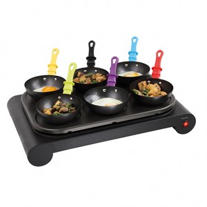 Set mini woks Crêpière et grill