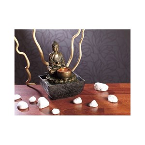 Fontaine éclairée d'intérieur buddha