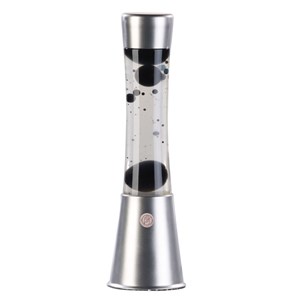 Lampe à lave en verre et en aluminium