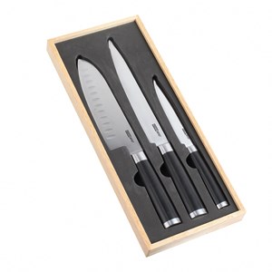 Set 3 couteaux type japonais en coffret