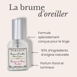 Brume d'oreiller bouton de rose