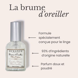 Brume d'oreiller camélia blanc