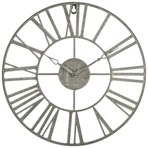 Pendule en métal vintage - diam. 36 cm