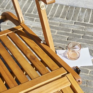 Transat en bois d'acacia