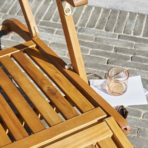 Lot de 2 transats en bois d'acacia