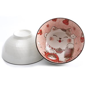 2 bols à motif maneki neko 