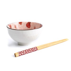 2 bols à motif maneki neko 