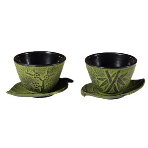 Service à the en fonte - bambou