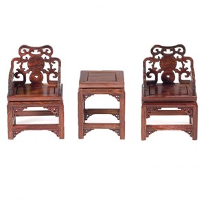 Meubles chinois miniatures - palissandre
