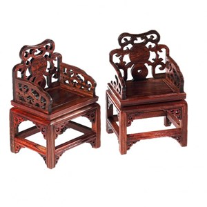 Meubles chinois miniatures - palissandre