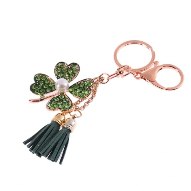 Porte clé Trèfle à 4 feuilles émaillé LEIA&CO – Leia & Co Jewelry
